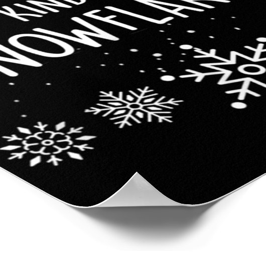 Xmas Themed Spread Kindness Like Snowflakes Merry  Poster (Hoek)