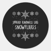 Xmas Themed Spread Kindness Like Snowflakes Merry Ronde Sticker (Voorkant)