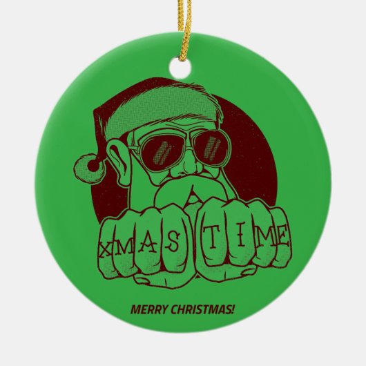 Xmas Time Ceramic Ornament (Voorkant)