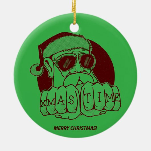 Xmas Time Ceramic Ornament (Achterkant)