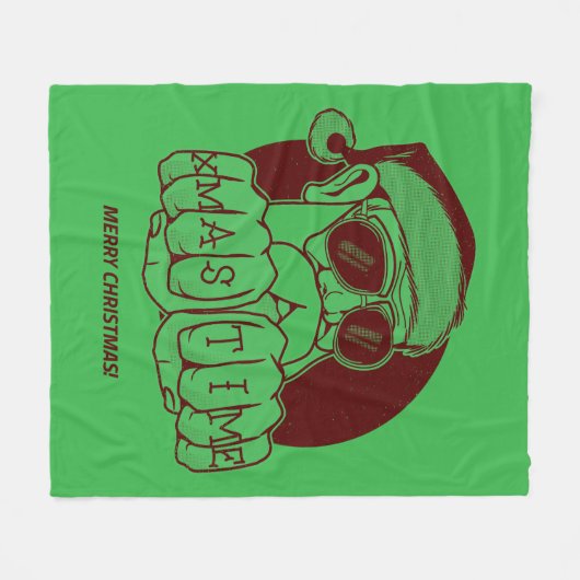 Xmas Time Fleece Blanket (Voorkant (Horizontaal))