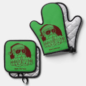 Xmas Time Potholder Set (Voorkant / Achterkant)