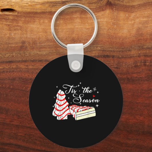 Xmas Tis' The Season Christmas Tree Cakes Debbie B Sleutelhanger (Voorkant)
