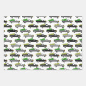 Xmas Traffic Cars Trucks Bikes Variety Pack Inpakpapier Vel (Voorkant 2)