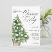 Xmas Tree Corporate Company Kantoor Kerstfeest Kaart (Staand voorkant)