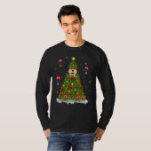 Xmas Tree Decorations Lights Santa Walrus Christma T-shirt (Voorkant volledig)