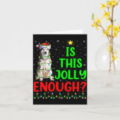 Xmas Tree Is This Jolly Enough Alaskan Malamute Ch Kaart (Gele Bloem)