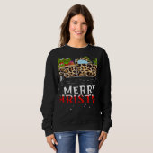 Xmas Tree Leopard Plaid Truck Merry Christmas   Trui (Voorkant volledig)