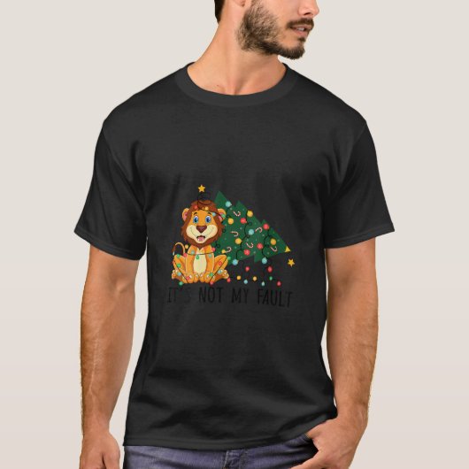 Xmas Tree Lights Het is niet mijn schuld leeuw Ker T-shirt (Voorkant)