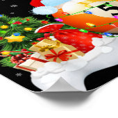 Xmas Tree Lights Santa Hat Billiards Christmas T S Poster (Hoek)