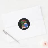 Xmas Tree Lights Santa Hat Bowling Ball Christmas  Ronde Sticker (Envelop)