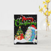 Xmas Tree Lights Santa Hat Musical Drum Christmas  Kaart (Gele Bloem)