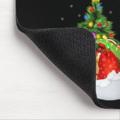 Xmas Tree Lights Santa Hat T Rex Dinosaur Christma Muismat (Hoek)