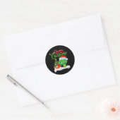 Xmas Tree Lights Santa Hat Vegetable Broccoli Chri Ronde Sticker (Envelop)