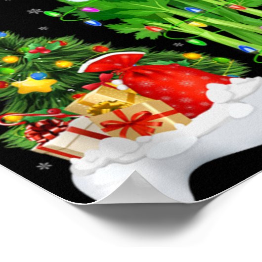 Xmas Tree Lights Santa Hat Vegetable Celery Christ Poster (Hoek)