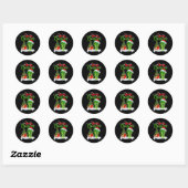 Xmas Tree Lights Santa Hat Vegetable Celery Christ Ronde Sticker (Vel)