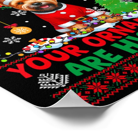 Xmas Tree Ornamenten zijn geschiedenis trui Norwic Poster (Hoek)