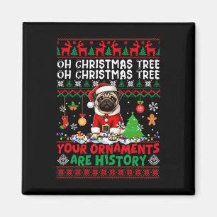 Xmas Tree Ornamenten zijn geschiedenis trui Santa  Magneet