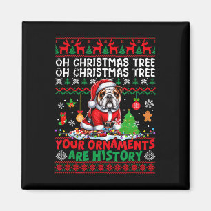 Xmas Tree Ornamenten zijn geschiedenis trui Santa Magneet