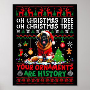 Xmas Tree Ornamenten zijn geschiedenis trui Santa Poster
