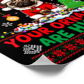 Xmas Tree Ornamenten zijn geschiedenis trui Santa  Poster (Hoek)