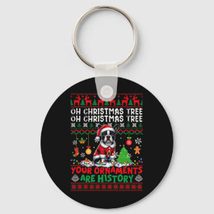 Xmas Tree Ornamenten zijn geschiedenis trui Santa Sleutelhanger