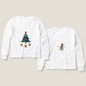 Xmas Tree & Presents Kids Long Sleeve Shirt (Voorkant /achterkant)