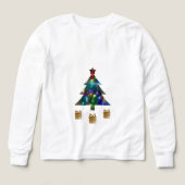 Xmas Tree & Presents Kids Long Sleeve Shirt (Voorkant)