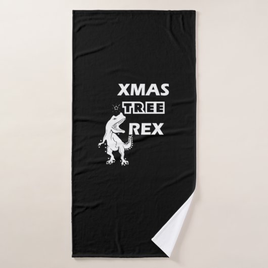 Xmas Tree Rex - Grappige dinosaurus kerst t - shir Badhanddoek (Badhanddoek)