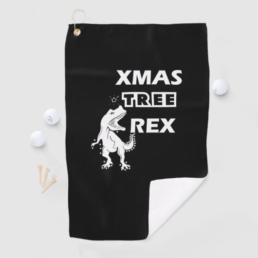 Xmas Tree Rex - Grappige dinosaurus kerst t - shir Golfhanddoek (Insitu)