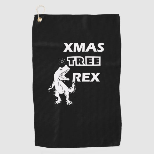 Xmas Tree Rex - Grappige dinosaurus kerst t - shir Golfhanddoek (Voorkant)