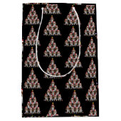 Xmas Tree Santa Cavalier King Charles Spaniel Dog  Medium Cadeauzakje (Voorkant)