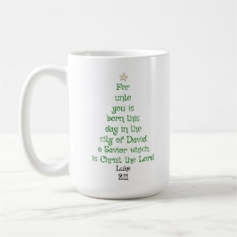 Xmas Tree Scripture Verse (Luke 2:11) Koffiemok