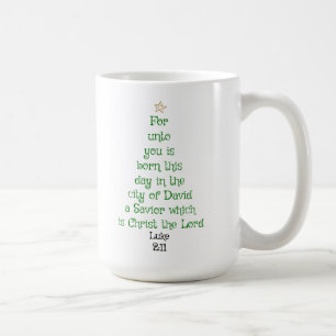 Xmas Tree Scripture Verse (Luke 2:11) Koffiemok