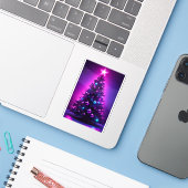 Xmas tree sticker (Laptop met iPhone)