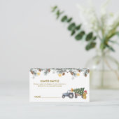 X'mas Tree Tractor Bear Diaper Raffle Baby Shower Informatiekaartje (Staand voorkant)