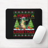 Xmas Tree Ugly Style Santa Hat Alligator Christmas Muismat (Met muis)