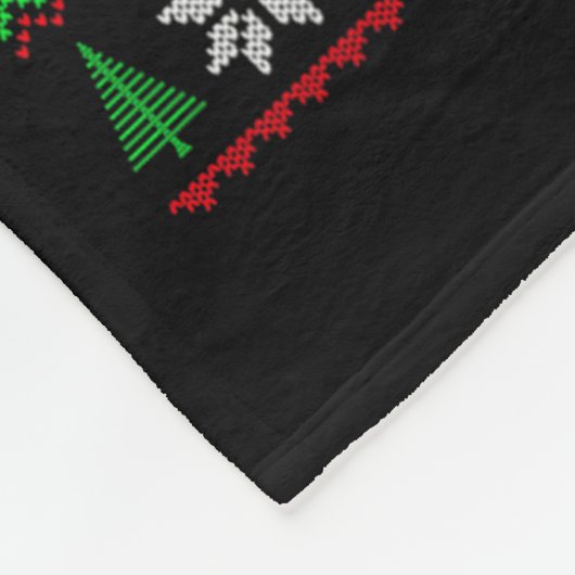 Xmas Tree Ugly Style Santa Musical Mandolin Christ Fleece Deken (Hoek)