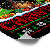 Xmas Tree Ugly Style Santa Musical Mandolin Christ Poster (Hoek)