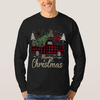 Xmas Trees Red Truck Buffalo Pset T-shirt