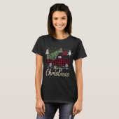 Xmas Trees Red Truck Buffalo Pset T-shirt (Voorkant volledig)