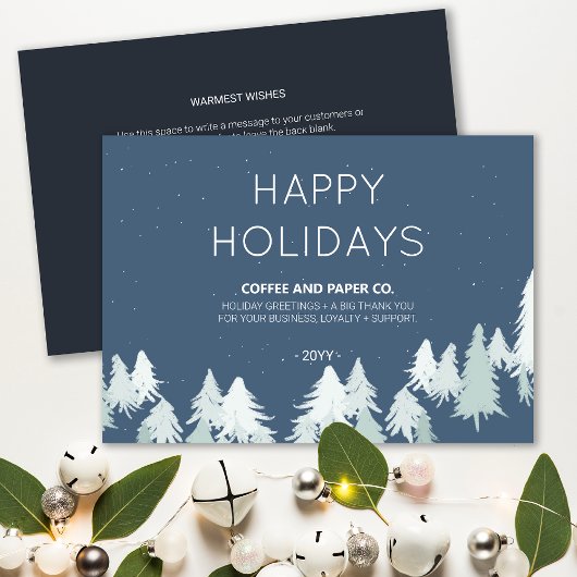 Xmas Trees Zakelijk Logo Vakantie Kaart