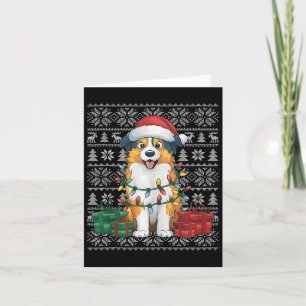 Xmas trui stijl lelijke Australische herder hond C Kaart