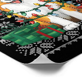 Xmas trui stijl lelijke Australische herder hond C Poster (Hoek)