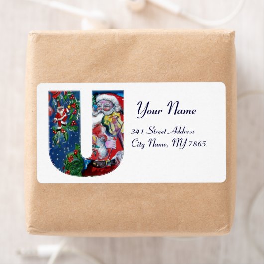 XMAS U BRIEF/SANTA CLAUS MET VIOLIN MONOGRAM ETIKET (Insitu)
