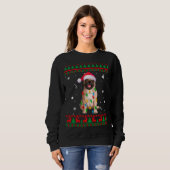 Xmas Ugly Sweater kerstlampjes Hondenliefhebber (Voorkant volledig)