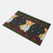 Xmas Ugly Sweater Kerstlights Corgi Hondenliefhebb Deurmat (Schuin)