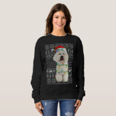 Xmas Ugly Sweater Style Santa Bichon Frise Dog Chr (Voorkant volledig)