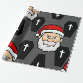 xmas vampire santa claus coffins cadeaupapier (Uitgerold)