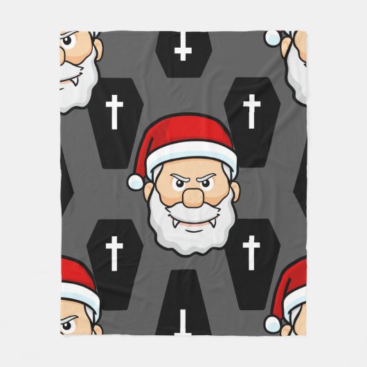 xmas vampire santa claus coffins fleece deken (Voorkant)